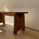 Banc en orme massif
