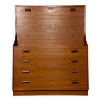 1960s Vintage Danish Teak Secretary by Børge Mogensen - Søborg Møbelfabrik