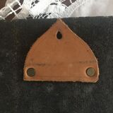 Vintage mirror all in leather 25x20cm