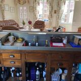 2 meter pewter bar counter - with invoice from 1923