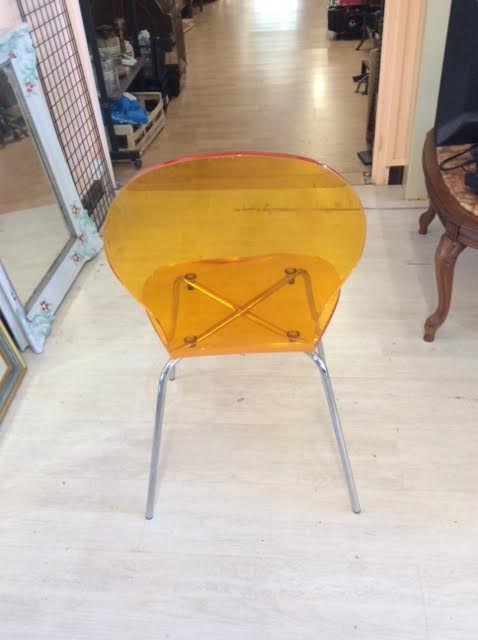 Polycarbonate chair and chrome legs