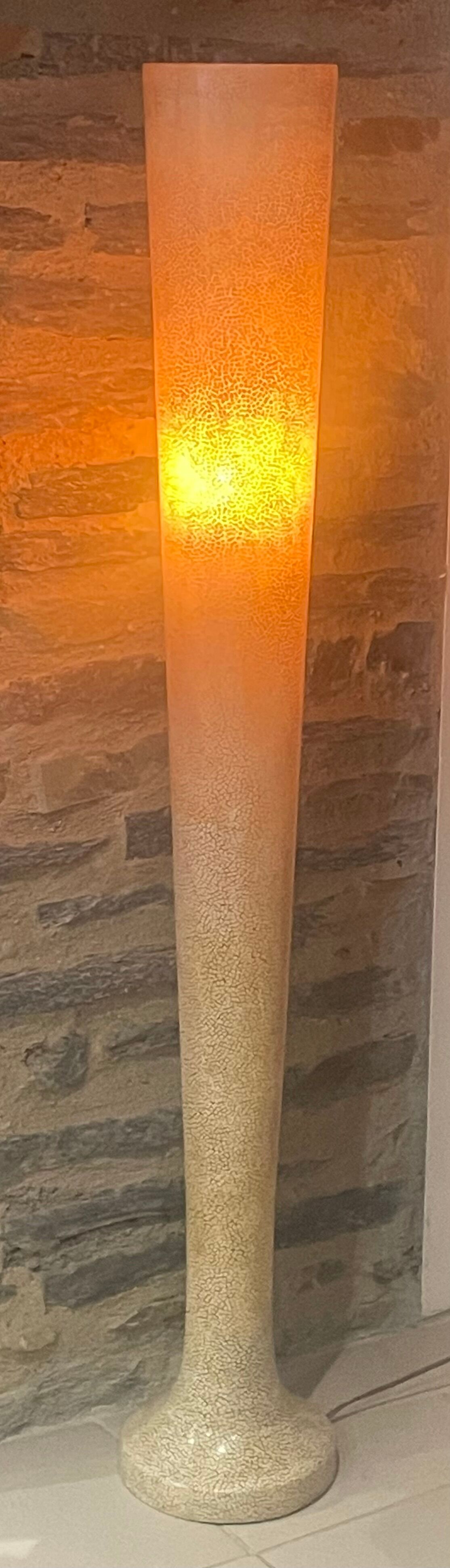 Atmosphere lamp, Italian design exhibition model, fiberglass circa 1970 - 121 cm