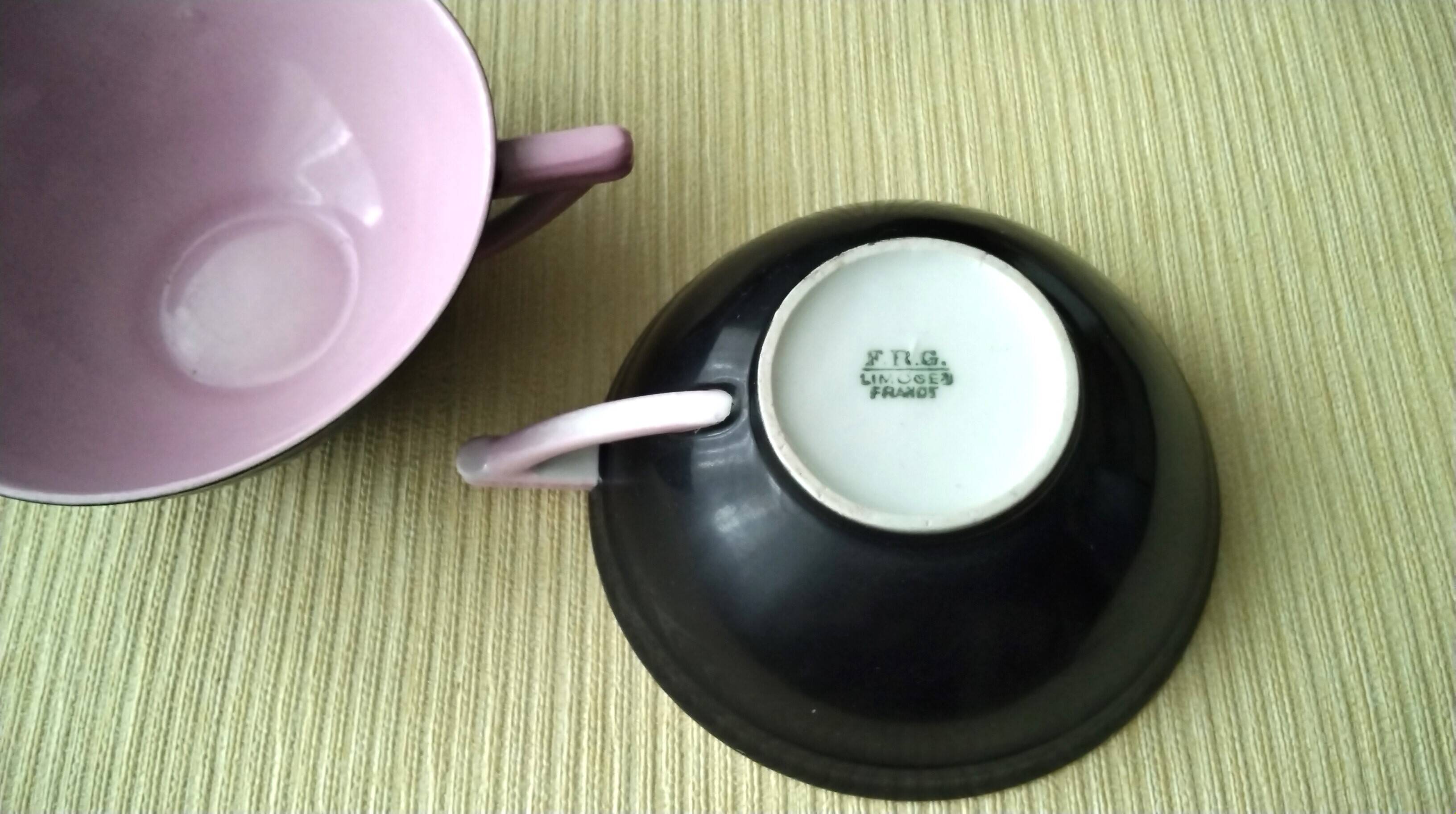 6 Limoges porcelain coffee or tea cups