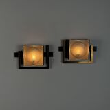 Pair of Wall Lights by Jacques Adnet, From the Nevada line, France 50s
