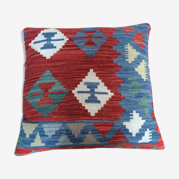 Housse de coussin kilim (motif géométrique)