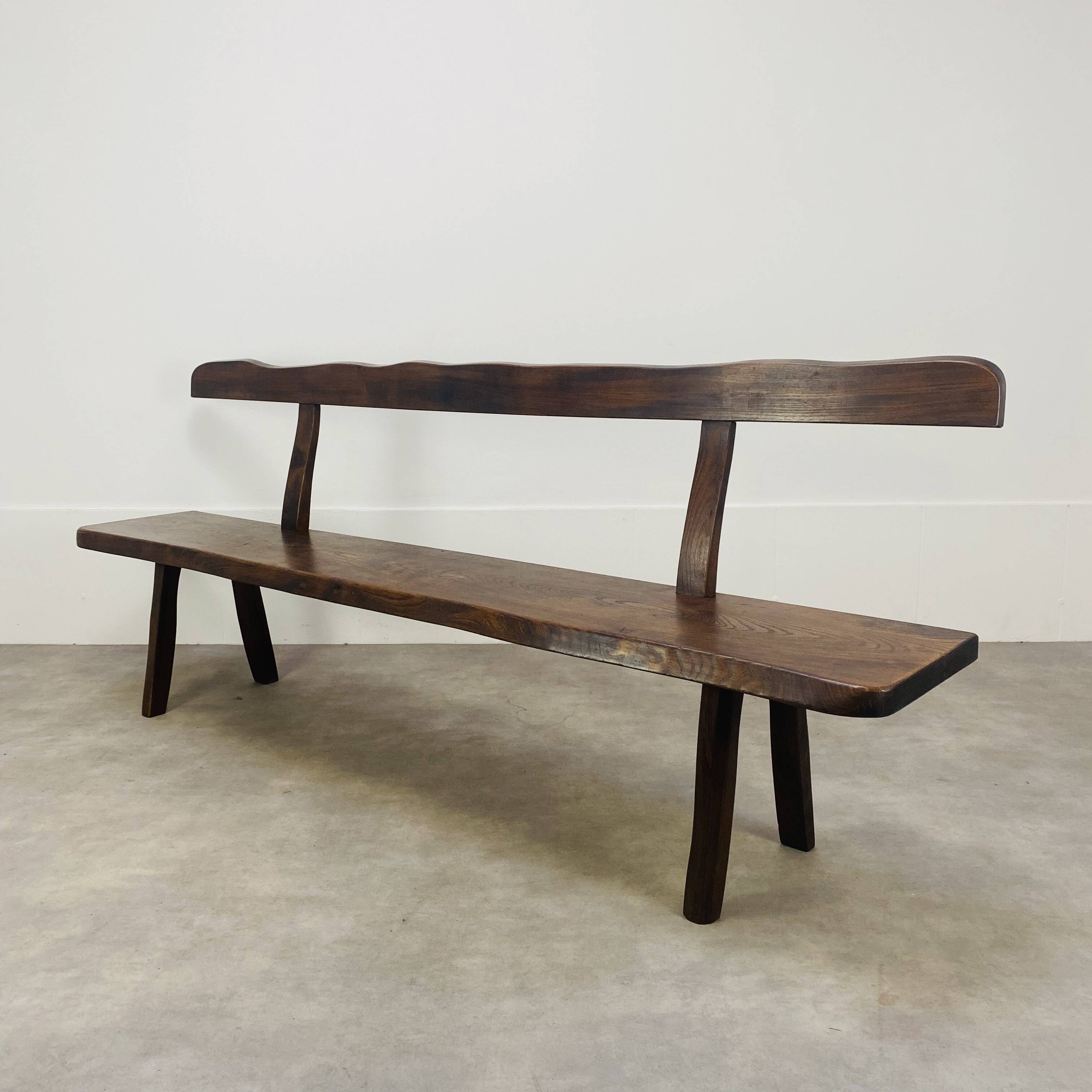 Brutalist elm bench by Aranjou