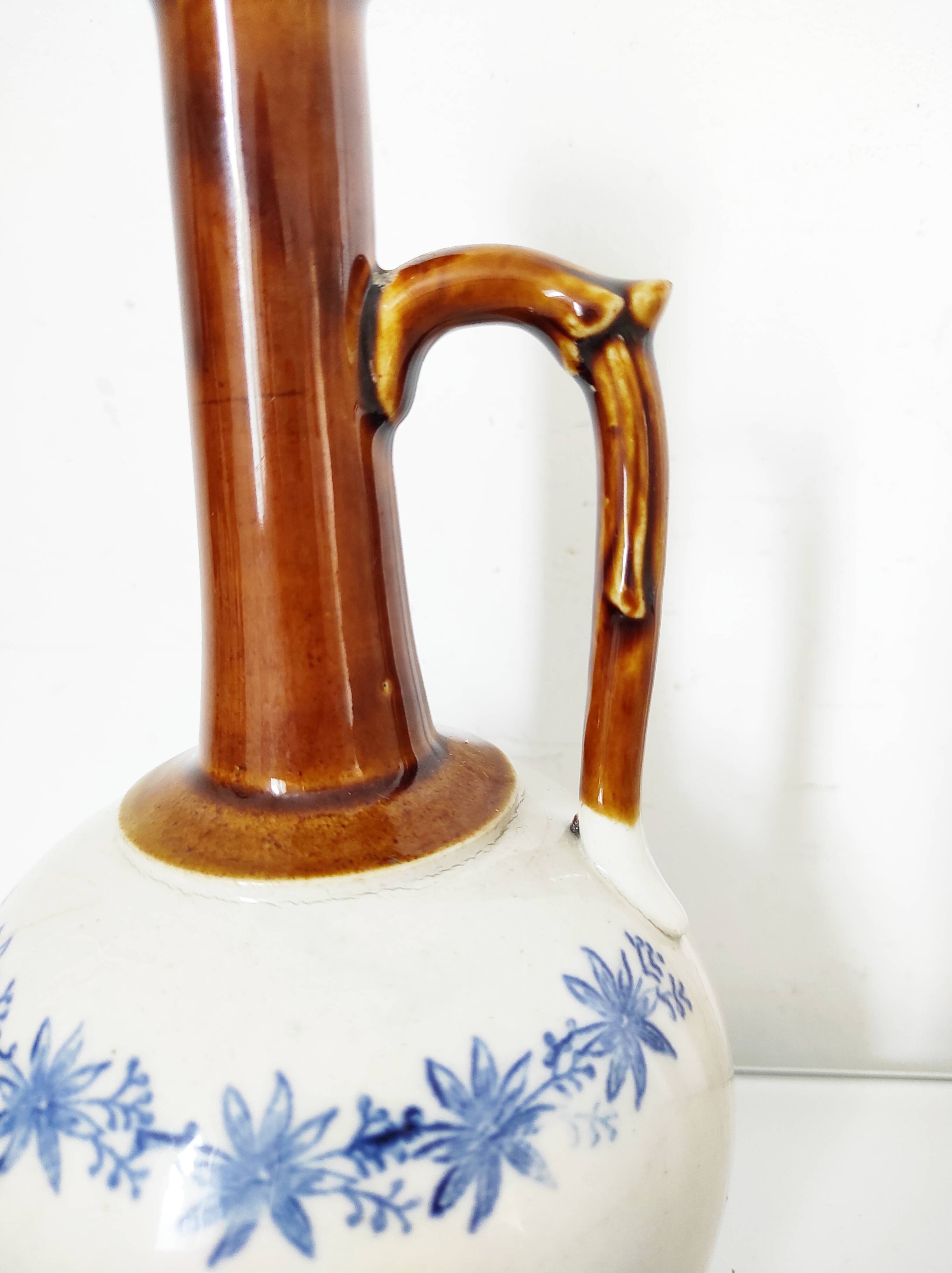 Vase, cruche Saint Uze en faïence "terre d'acier"