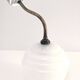 Art deco wall light clichy glass white brass porcelain