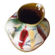 Pair of vintage ceramic vase U-Keramik 1505/20 West Germany, vase with handle, collection, pottery