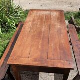 Farmhouse table and benches