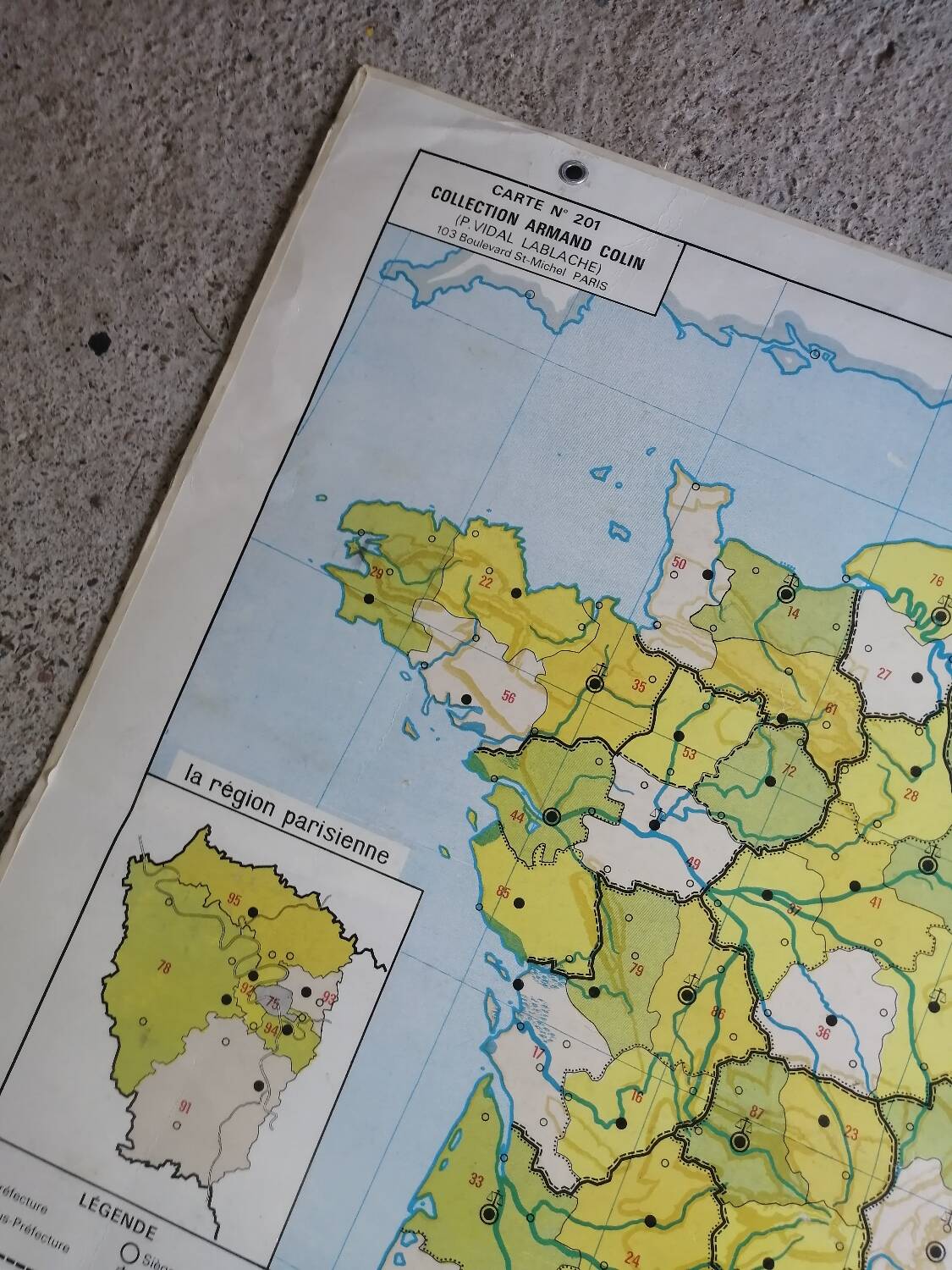 Old school map france ed. hatier armand colin