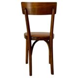 Bistro Wood Chairs, Set of Six, Italy 1950