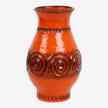 Vintage Orange Vase Jasba West Germany Pottery Retro 322 11-28