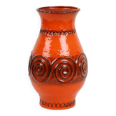 Vintage Orange Vase Jasba West Germany Pottery Retro 322 11-28
