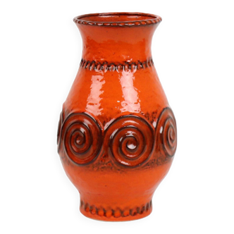 Vintage Orange Vase Jasba West Germany Pottery Retro 322 11-28