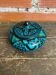 Vintage Green Ceramic Jewellery Box SAFI with Black Decor Morocco
