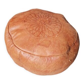 Original moroccan leather pouf