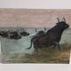 Old pastel signed Théo Mayan: "In Camargue" (early 1900)