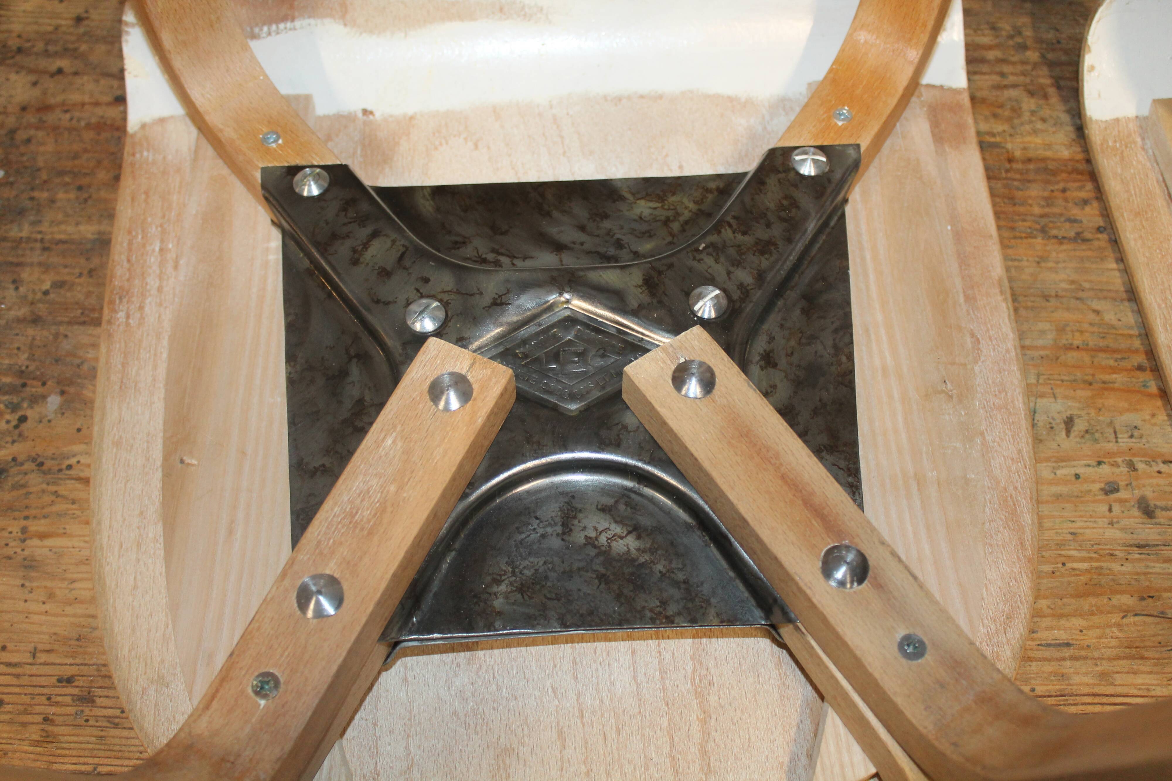 Set of two vintage LEC chairs