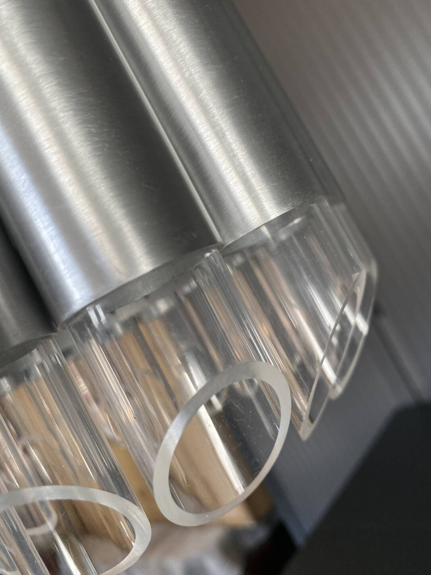Suspension lamp chandelier ceiling light Aluminium plexi raak septiem B-1205 1960