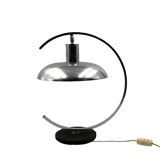 Mid-century modern chromed Table lamp, in the manner of Mariano Fortuny Italy, 1970s