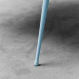 Armchair velvet blue metal light blue 60s vintage