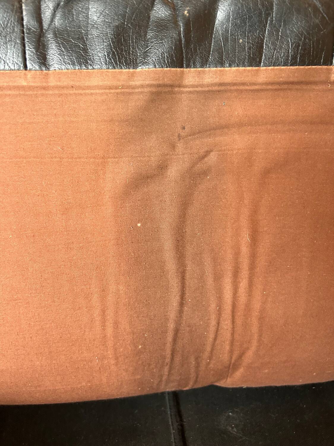 Black leather relax armchair from the 70s