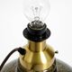 Grande lampe de table Putzler élégante des années 1970 avec corps en verre illuminé.