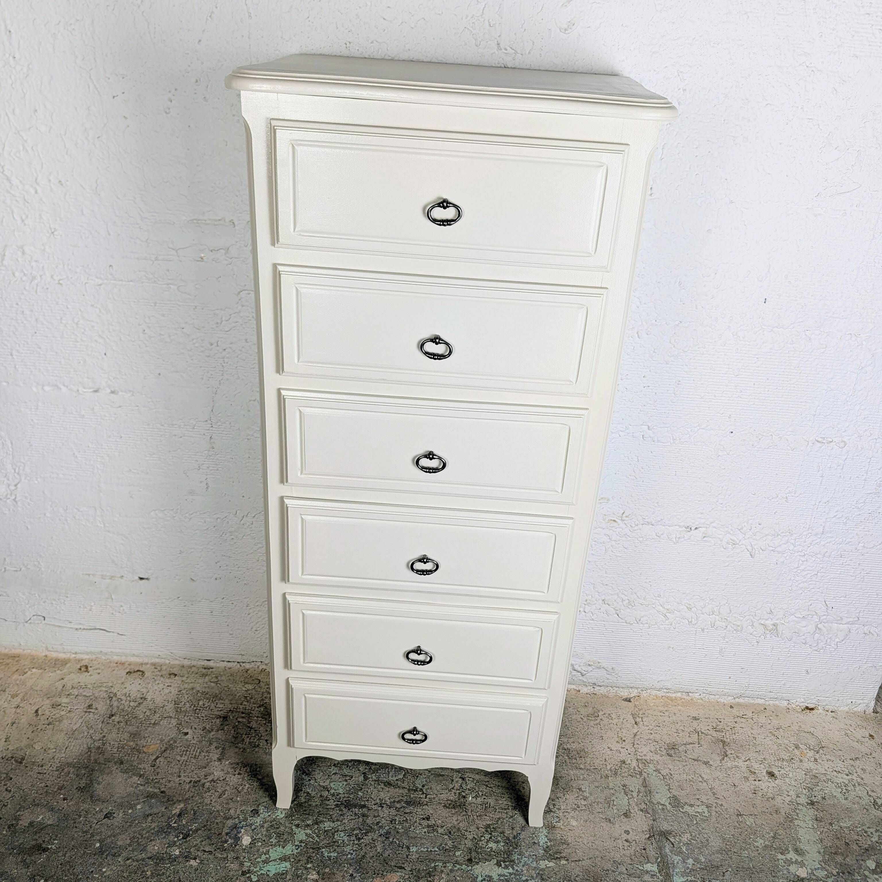 Chiffonnier semainier 6 tiroirs style Louis XV
