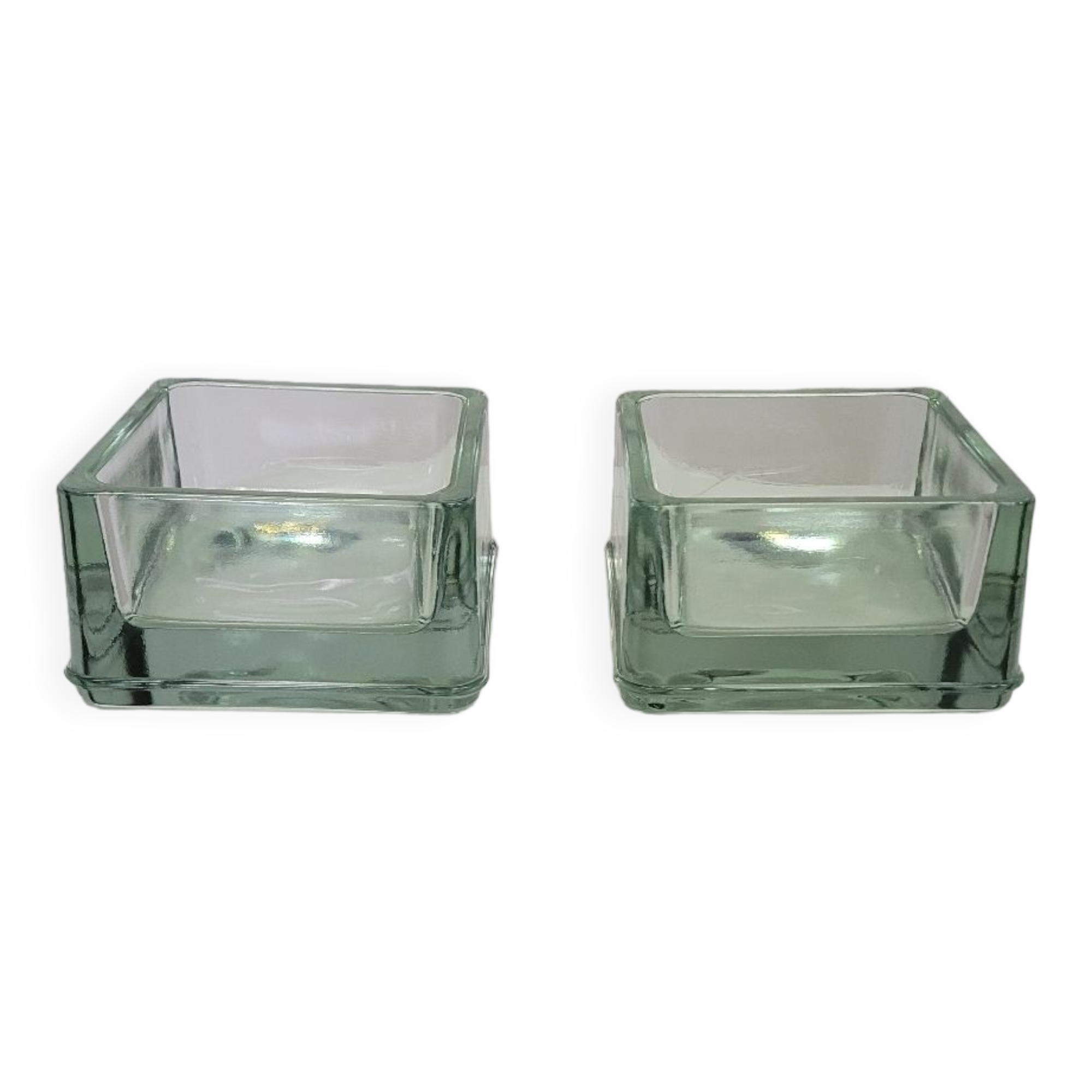 Pair of Lumax glass pockets or ashtrays from the 1960s