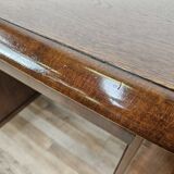 1930s oak open desk with drawers