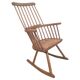 Rocking brutalist chair in oak, France, 1920s