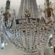 Large Montgolfière chandelier with crystal drops