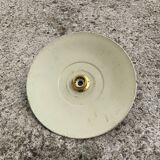 Suspension in green and white enamelled sheet metal socket brass golden threads
