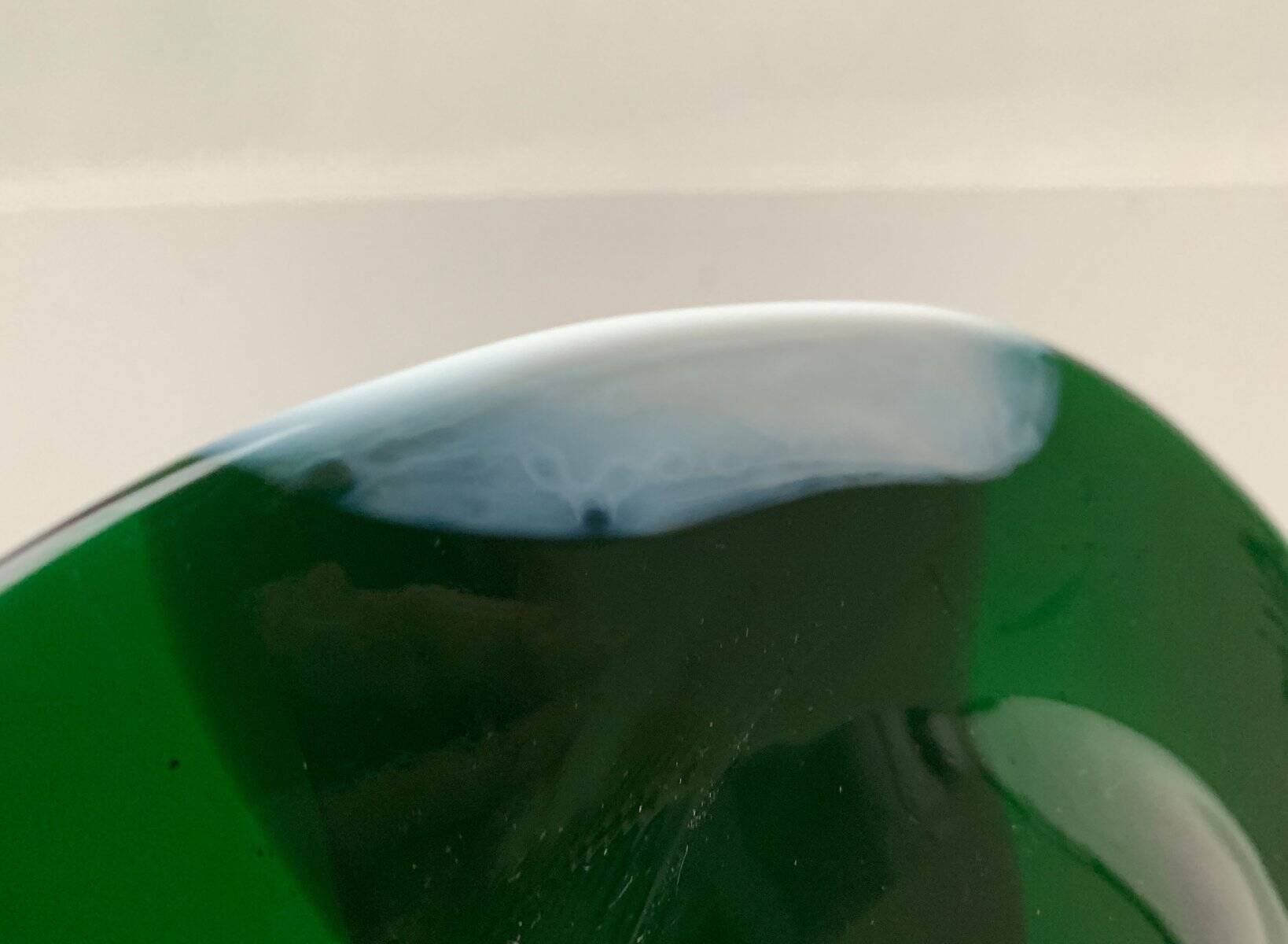 Artistic vintage German glass bowl plate by Hans Jürgen Richartz for Mathildenhütte, Solingen.