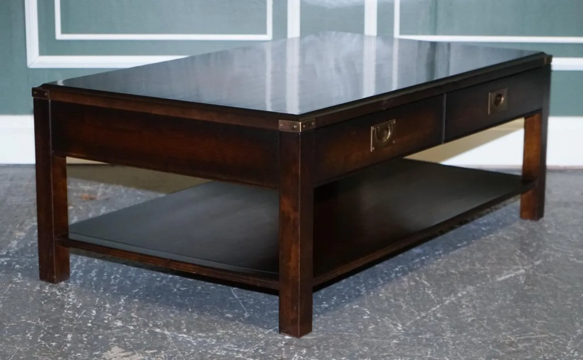 Vintage Military Coffee Table in Brass