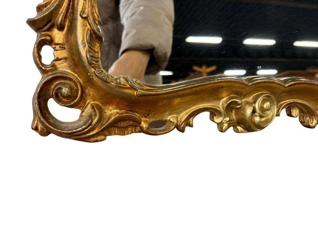 Vintage gold baroque wall mirror
