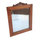 Antique bevelled mirror & carved wooden frame