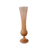 Vintage Salmon Colored Vase Opaline Style, second half 20th century