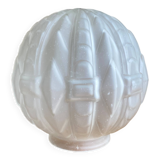 Antique Art Deco Globe Lamp in Molded Pressed Glass