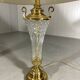 Hollywood Regency crystal & brass table lamps by Underwriters Laboratories Inc
