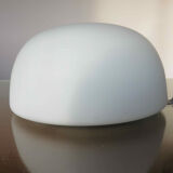 Ceiling lamp "half sphere" in white opaline 60s 70s
