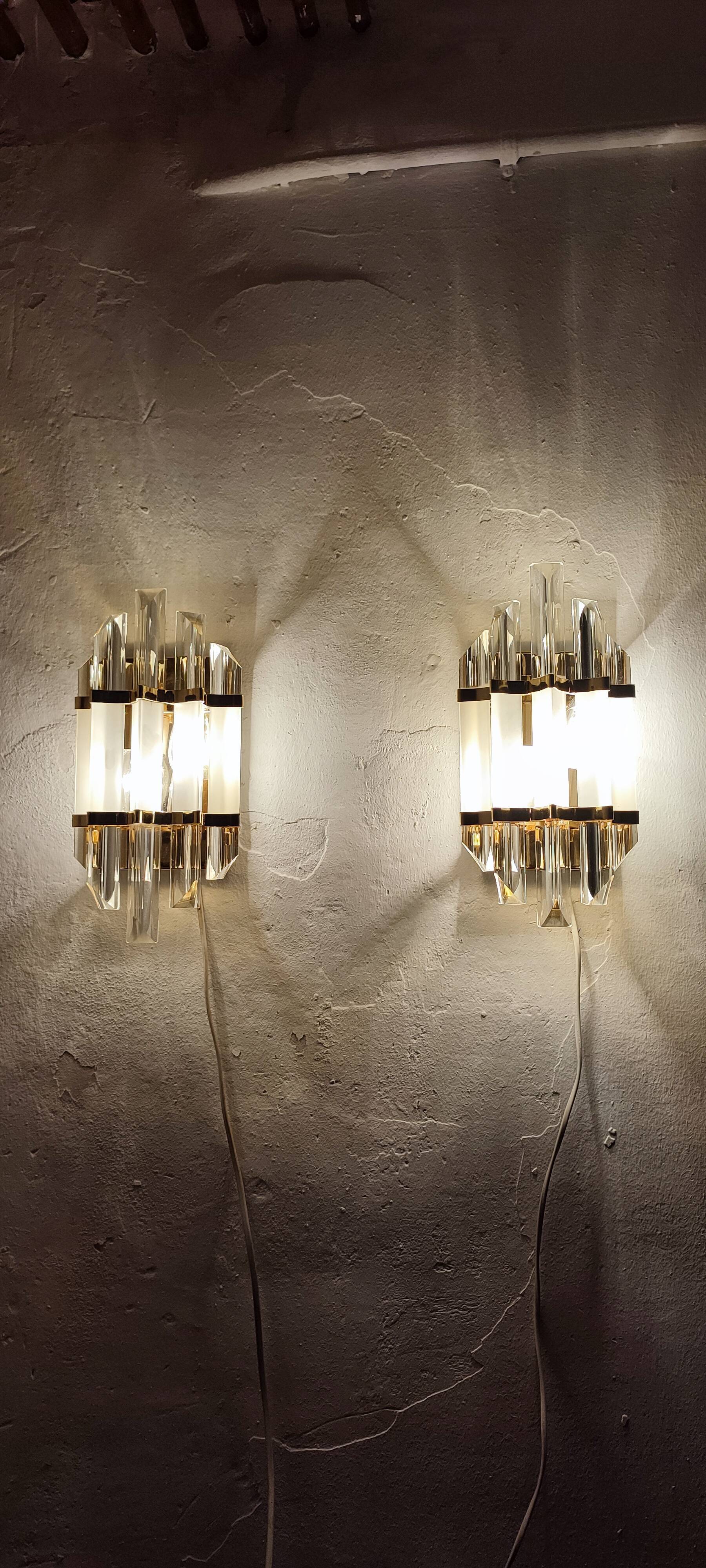 Appliques "Venini" of Murano glass. Italy 1980s.