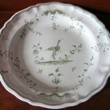 Plat faience de Moustiers XVIIIeme - camaïeu vert