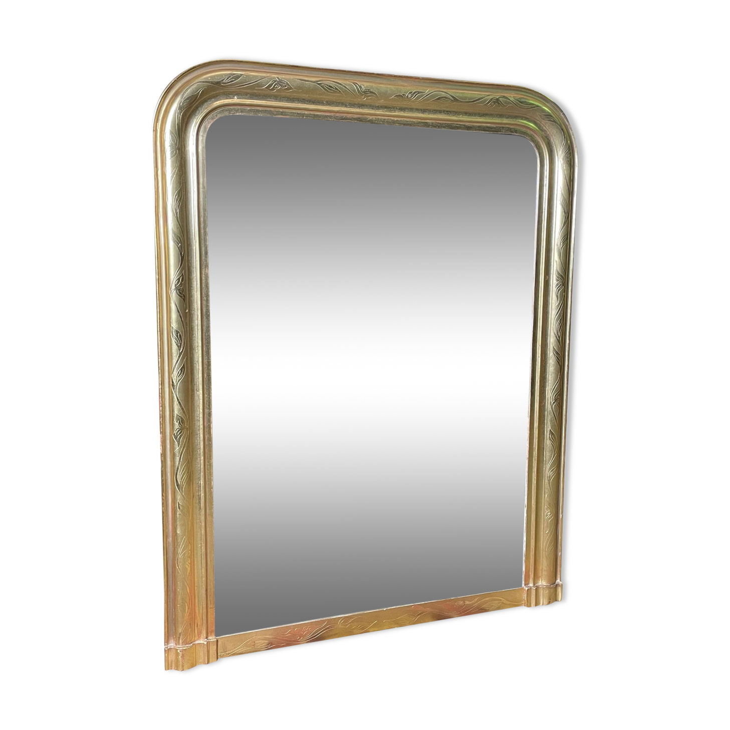 Louis Philippe era mirror with gold leaf