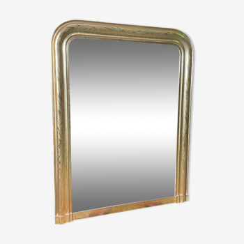 Louis Philippe era mirror with gold leaf