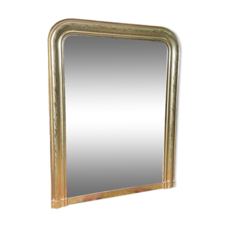 Louis Philippe era mirror with gold leaf