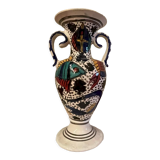 Hand-painted handcrafted vintage Tunisian vase