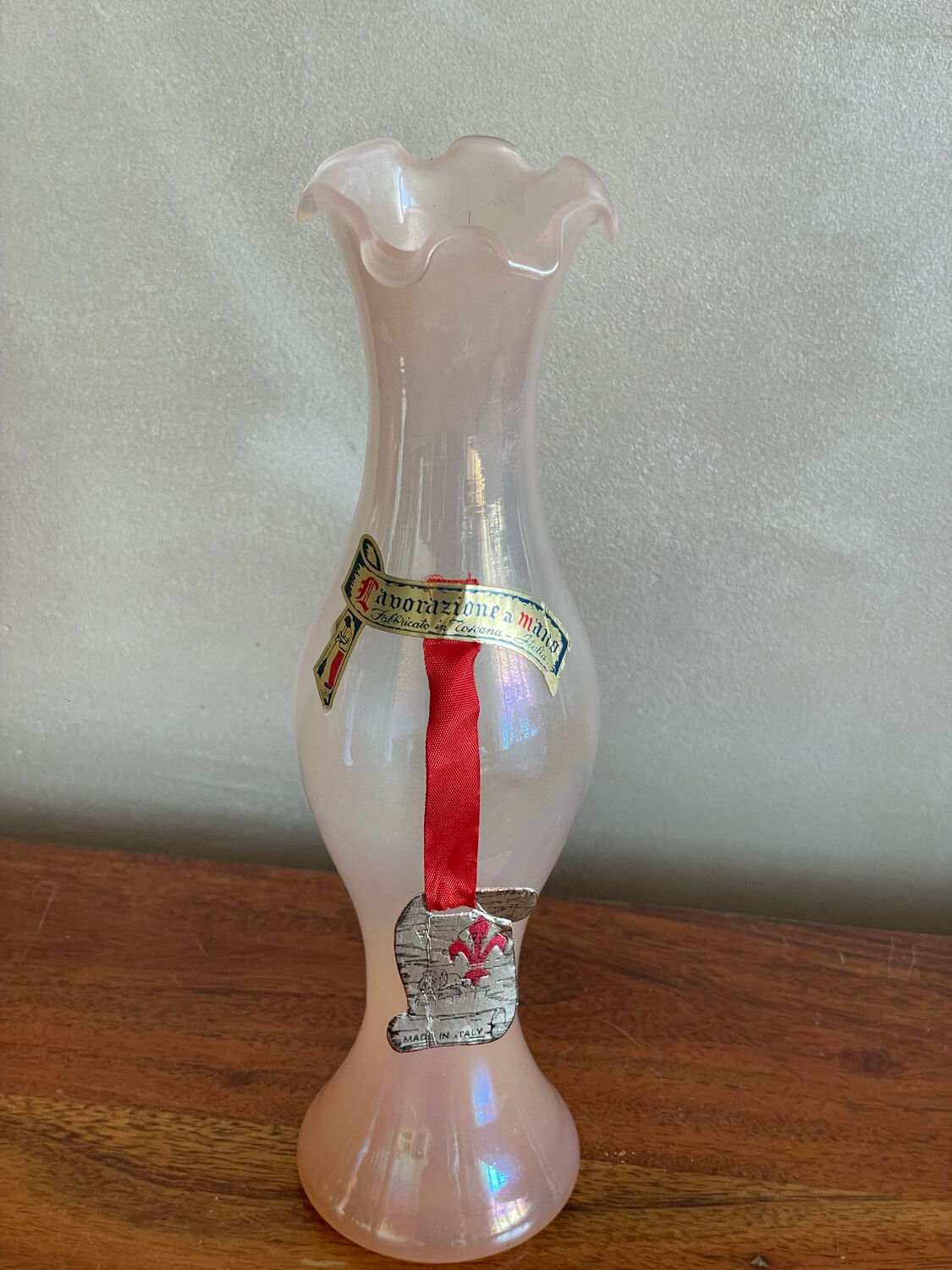 Iridescent glass soliflore Italy