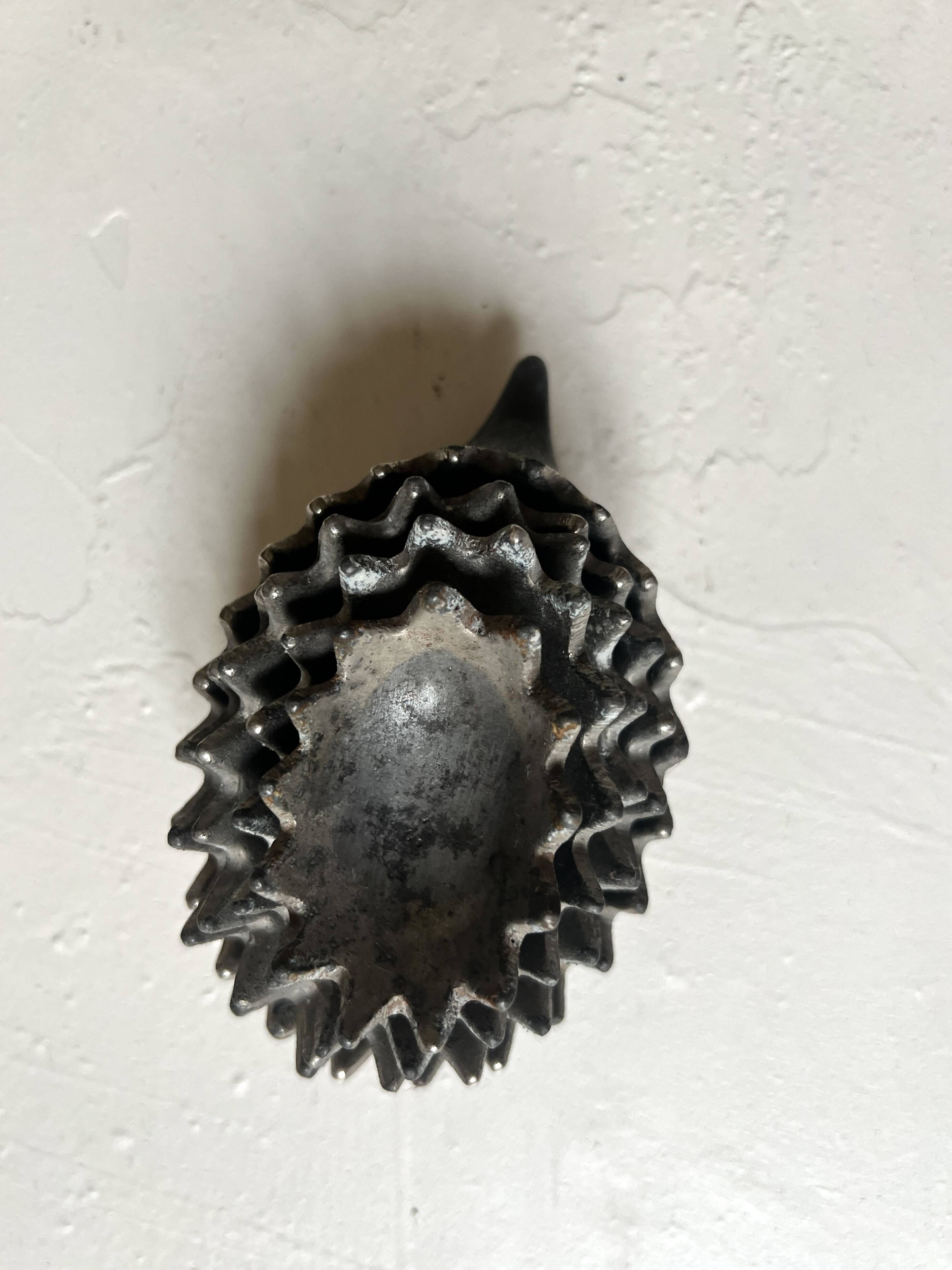 Scandinavian figurine - metal hedgehog ashtray, Walter Bosse 1950